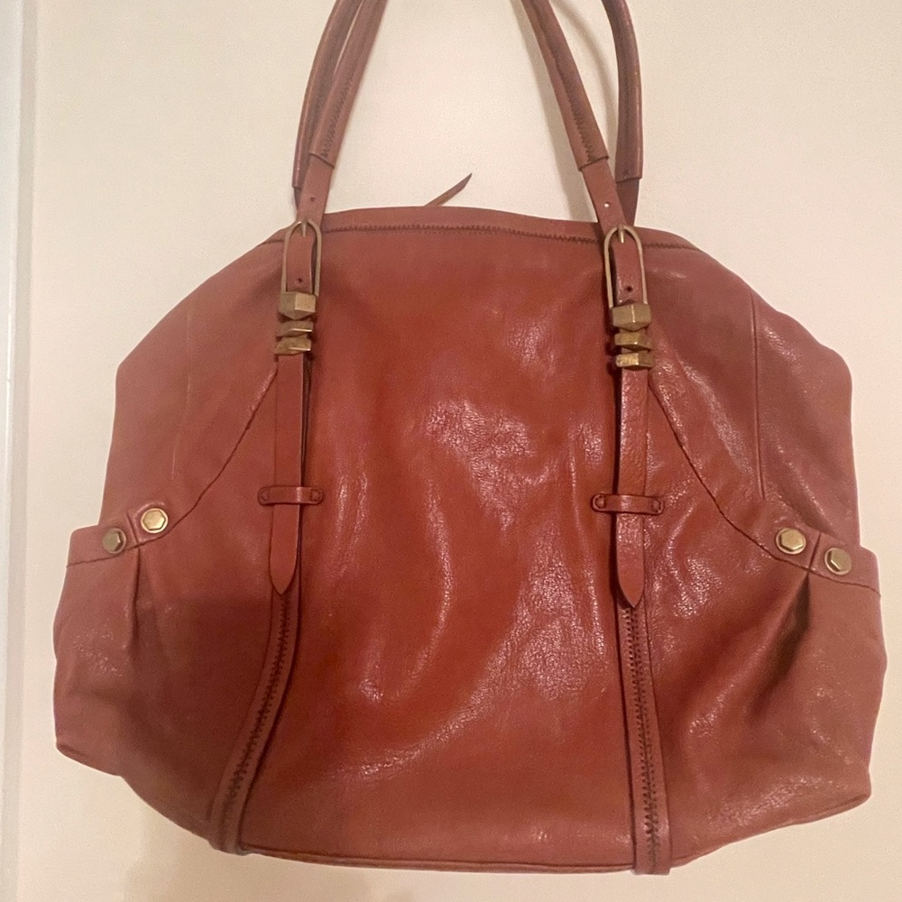 Brown leather purse
